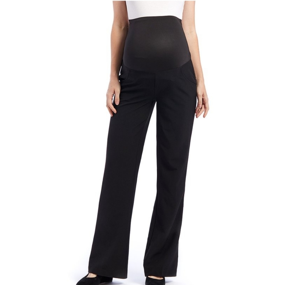 Over-Belly Maternity Boot-Cut Career Pants - Black - XL